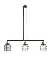  213-BAB-G54-CE - Bell Cage - 3 Light - 39 inch - Black Antique Brass - Stem Hung - Island Light