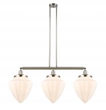  213-PN-G661-12 - Bullet - 3 Light - 40 inch - Polished Nickel - Stem Hung - Island Light