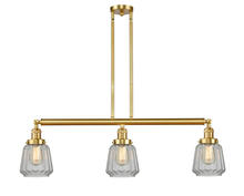 Innovations Lighting 213-SG-G142-LED - Chatham - 3 Light - 39 inch - Satin Gold - Stem Hung - Island Light