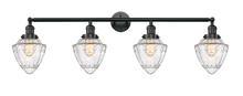  215-BK-G664-7 - Bullet - 4 Light - 46 inch - Matte Black - Bath Vanity Light