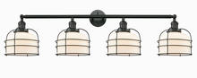  215-BK-G71-CE - Bell Cage - 4 Light - 44 inch - Matte Black - Bath Vanity Light