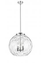  221-3S-PC-G1215-18-LED - Athens Water Glass - 3 Light - 18 inch - Polished Chrome - Cord hung - Pendant