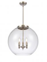 Innovations Lighting 221-3S-SN-G122-18 - Athens - 3 Light - 18 inch - Brushed Satin Nickel - Cord hung - Pendant