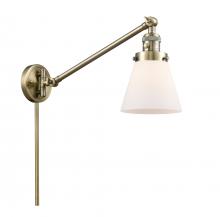  237-AB-G61 - Cone - 1 Light - 8 inch - Antique Brass - Swing Arm