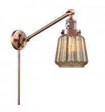 Innovations Lighting 237-AC-G146 - Chatham - 1 Light - 8 inch - Antique Copper - Swing Arm