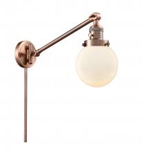  237-AC-G201-6 - Beacon - 1 Light - 6 inch - Antique Copper - Swing Arm