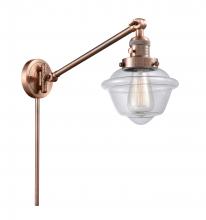  237-AC-G532 - Oxford - 1 Light - 8 inch - Antique Copper - Swing Arm