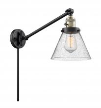  237-BAB-G44 - Cone - 1 Light - 8 inch - Black Antique Brass - Swing Arm