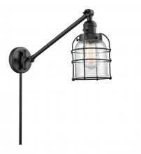 Innovations Lighting 237-BK-G52-CE-LED - Bell Cage - 1 Light - 8 inch - Matte Black - Swing Arm