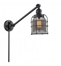 Innovations Lighting 237-BK-G53-CE-LED - Bell Cage - 1 Light - 8 inch - Matte Black - Swing Arm