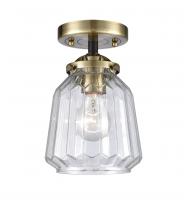 Innovations Lighting 284-1C-BAB-G142-LED - Chatham - 1 Light - 7 inch - Black Antique Brass - Semi-Flush Mount