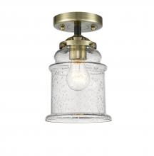 Innovations Lighting 284-1C-BAB-G184-LED - Canton - 1 Light - 6 inch - Black Antique Brass - Semi-Flush Mount