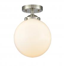 Innovations Lighting 284-1C-SN-G201-8-LED - Beacon - 1 Light - 8 inch - Brushed Satin Nickel - Semi-Flush Mount