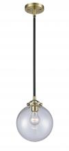 Innovations Lighting 284-1S-BAB-G202-8-LED - Beacon - 1 Light - 8 inch - Black Antique Brass - Cord hung - Mini Pendant