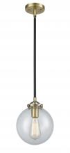 Innovations Lighting 284-1S-BAB-G204-8-LED - Beacon - 1 Light - 8 inch - Black Antique Brass - Cord hung - Mini Pendant