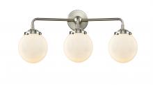 Innovations Lighting 284-3W-SN-G201-6-LED - Beacon - 3 Light - 24 inch - Brushed Satin Nickel - Bath Vanity Light