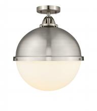 Innovations Lighting 288-1C-SN-HFS-121-SN-LED - Hampden - 1 Light - 13 inch - Brushed Satin Nickel - Semi-Flush Mount