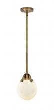  288-1S-BB-G201-6 - Beacon - 1 Light - 6 inch - Brushed Brass - Cord hung - Mini Pendant