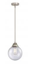 Innovations Lighting 288-1S-SN-G204-8-LED - Beacon - 1 Light - 8 inch - Brushed Satin Nickel - Cord hung - Mini Pendant