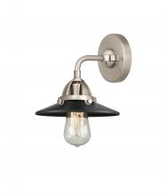 Innovations Lighting 288-1W-SN-M6-BK-LED - Railroad - 1 Light - 8 inch - Brushed Satin Nickel - Sconce