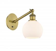  317-1W-BB-G121-6 - Athens - 1 Light - 6 inch - Brushed Brass - Sconce