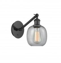 Innovations Lighting 317-1W-BK-G104-LED - Belfast - 1 Light - 6 inch - Matte Black - Sconce