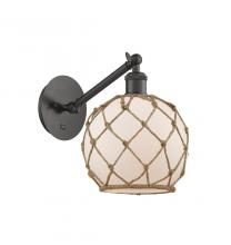 Innovations Lighting 317-1W-OB-G121-8RB-LED - Farmhouse Rope - 1 Light - 8 inch - Oil Rubbed Bronze - Sconce