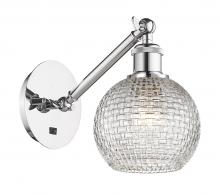  317-1W-PC-G122C-6CL - Athens - 1 Light - 6 inch - Polished Chrome - Sconce