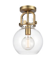  410-1F-BB-8CL - Newton Sphere - 1 Light - 8 inch - Brushed Brass - Flush Mount