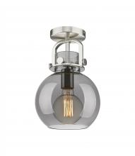 Innovations Lighting 410-1F-SN-G410-8SM - Newton Sphere - 1 Light - 8 inch - Satin Nickel - Flush Mount