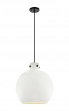  410-1PL-BK-M410-16W - Newton Sphere - 1 Light - 16 inch - Matte Black - Cord hung - Pendant