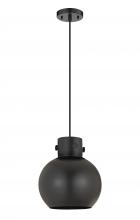  410-1PM-BK-M410-10BK - Newton Sphere - 1 Light - 10 inch - Matte Black - Cord hung - Pendant