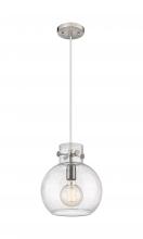  410-1PM-SN-G410-10SDY - Newton Sphere - 1 Light - 10 inch - Brushed Satin Nickel - Cord hung - Mini Pendant