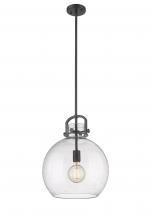  410-1SL-BK-G410-14SDY - Newton Sphere - 1 Light - 14 inch - Matte Black - Pendant