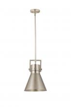  410-1SM-SN-M411-10SN - Newton Cone - 1 Light - 10 inch - Satin Nickel - Mini Pendant