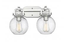  410-2W-SN-G410-7SDY - Newton Sphere - 2 Light - 17 inch - Brushed Satin Nickel - Bath Vanity Light