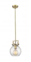  411-1SS-BB-G410-8SDY - Newton Sphere - 1 Light - 8 inch - Brushed Brass - Mini Pendant