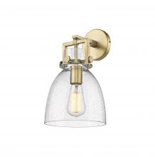  411-1W-BB-G412-8SDY - Newton Bell - 1 Light - 8 inch - Brushed Brass - Sconce