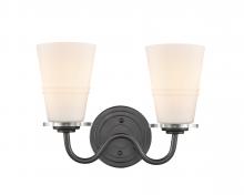  421-2W-BK-G4211 - Scarlett - 2 Light - 14 inch - Matte Black - Bath Vanity Light