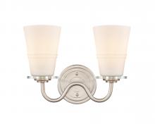 Innovations Lighting 421-2W-SN-W-LED - Scarlett - 2 Light - 14 inch - Satin Nickel - Bath Vanity Light