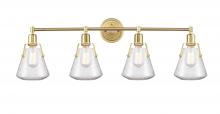 Innovations Lighting 422-4W-SB-G4224-7-LED - Luna - 4 Light - 40 inch - Satin Brass - Bath Vanity Light