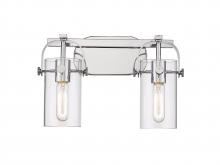 Innovations Lighting 423-2W-PC-4CL-LED - Pilaster - 2 Light - 15 inch - Polished Chrome - Bath Vanity Light