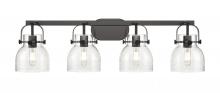  423-4W-BK-G412-6SDY - Pilaster II Bell - 4 Light - 37 inch - Matte Black - Bath Vanity Light