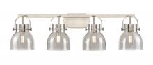 Innovations Lighting 423-4W-SN-G412-6SM - Pilaster II Bell - 4 Light - 37 inch - Satin Nickel - Bath Vanity Light