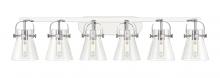  423-6W-PC-G411-6CL - Pilaster II Cone - 6 Light - 46 inch - Polished Chrome - Bath Vanity Light