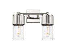  428-2W-PN-G428-7SDY - Bolivar - 2 Light - 14 inch - Polished Nickel - Bath Vanity Light