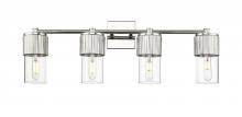  428-4W-PN-G428-7CL - Bolivar - 4 Light - 31 inch - Polished Nickel - Bath Vanity Light