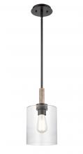  442-1S-BK-CL - Paladin - 1 Light - 7 inch - Matte Black - stem hung - Mini Pendant