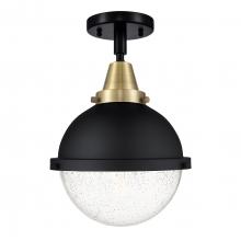 Innovations Lighting 447-1C-BAB-HFS-84-BK-LED - Hampden - 1 Light - 9 inch - Black Antique Brass - Flush Mount