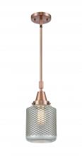  447-1S-AC-G262 - Stanton - 1 Light - 6 inch - Antique Copper - Mini Pendant